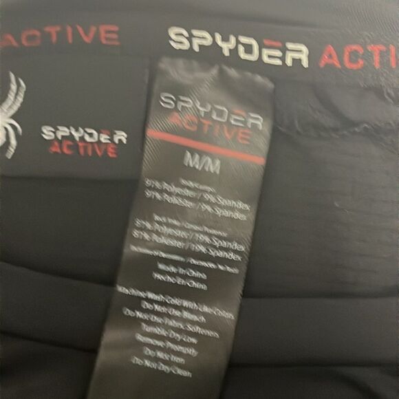 Spyder Active Men’s ProW=B Black Short Sleeve Shirt with Mesh- Medium - Picture 11 of 11